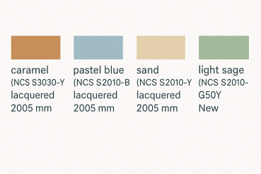 LED-Profil in trendigen Farben Karamell, Sand, Pastellblau und Salbei Hell, Aluminium lackiert für moderne Architekturbeleuchtung – MOD-100